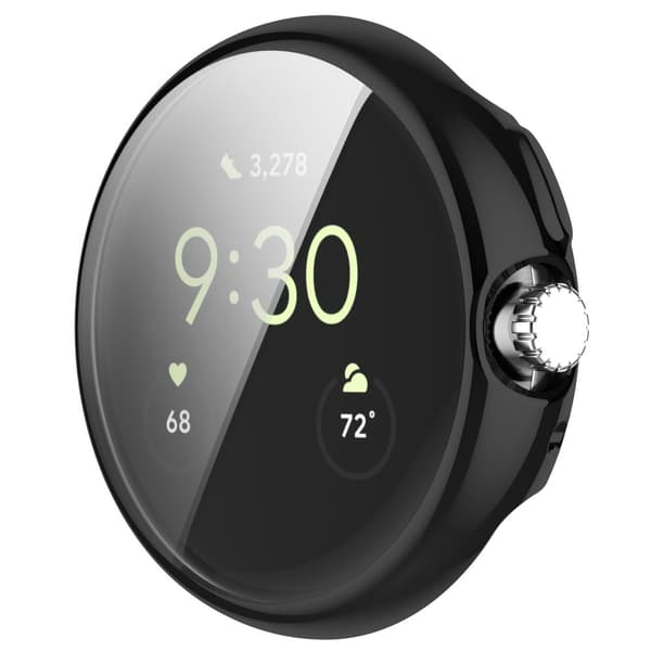 Fuldt dækkende TPU-skal til Google Pixel Watch 3 41mm Sort
