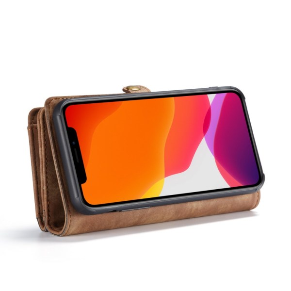 CaseMe-lompakkokotelo, monipaikkainen iPhone 11 Pro Max Brown