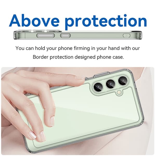 Hybrid Edge Case Samsung Galaxy S24 FE Transparent