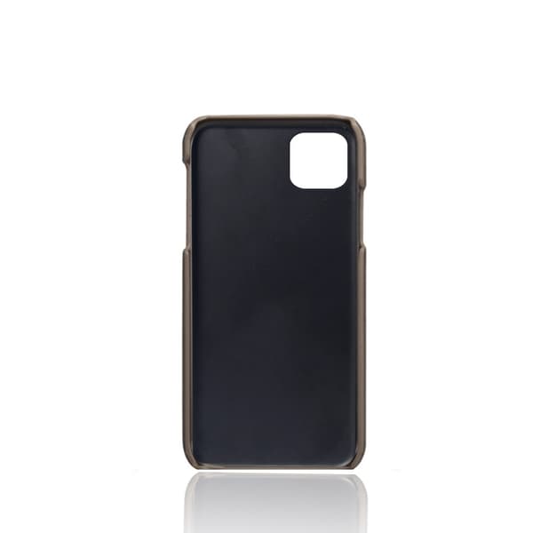 Lædercover med kortholder til iPhone 12/12 Pro Grå