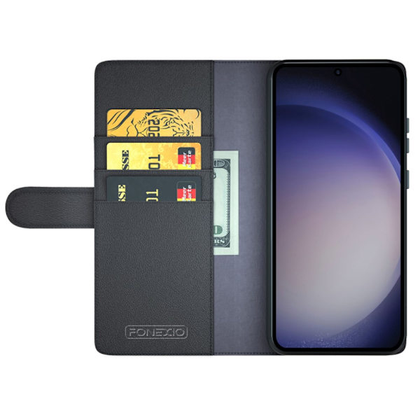 Ægte lædercover Samsung Galaxy S24 Ultra Sort
