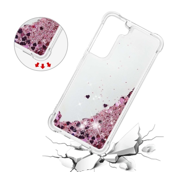 Glitter Bling TPU -kuori Samsung Galaxy S22 -ruusukulta