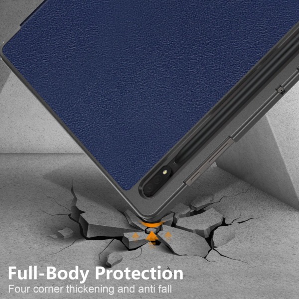 Samsung Galaxy Tab S9 Ultra Fodral Tri-fold Mörkblå