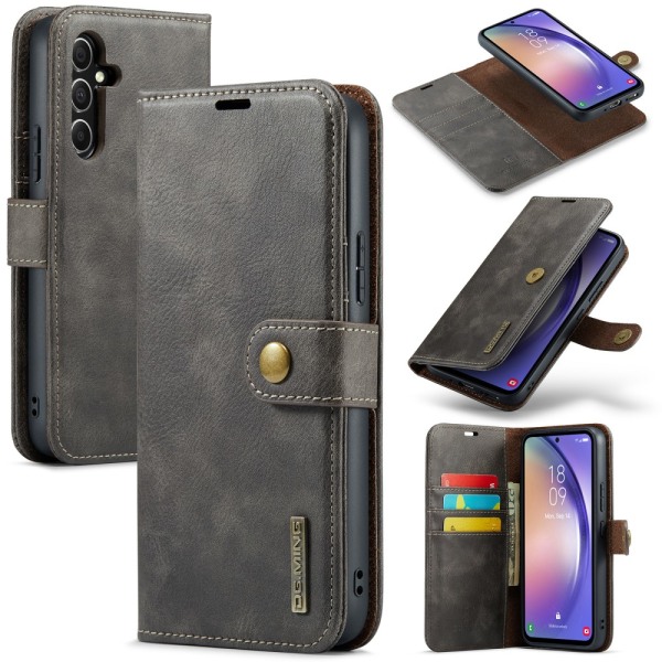 DG.MING 2-in-1 Magnet Wallet Samsung Galaxy A54 Brown