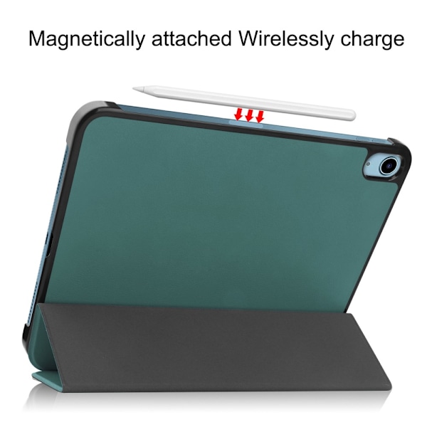 Apple iPad 11 11th Gen (2025) Fodral Tri-fold Grön