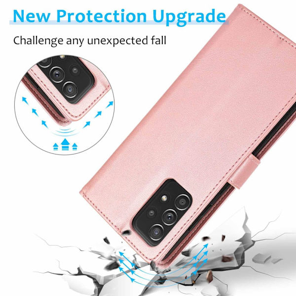 Magneettinen nahkainen lompakkokotelo Samsung Galaxy A53 Roséguld