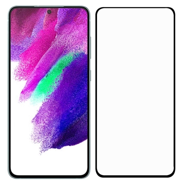 Full Cover karkaistu lasi näytönsuoja Samsung Galaxy S22 musta