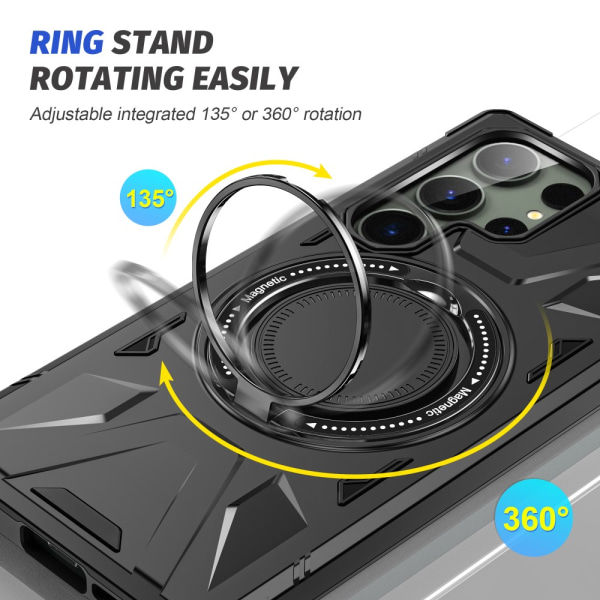 Hybridskal Samsung Galaxy S24 Ultra MagSafe Ring Svart