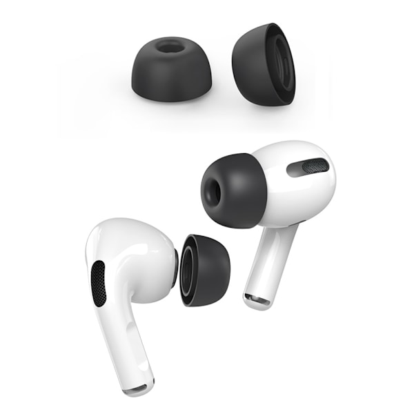 Ahastyle 1 Par AirPods Pro 2 Pluppar i Silikone Sort Large