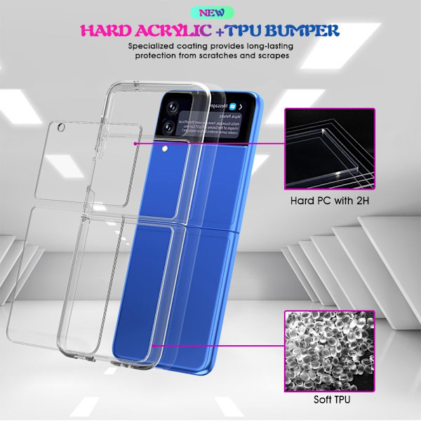 Crystal Hybrid Cover Samsung Galaxy Z Flip 4 Transparent