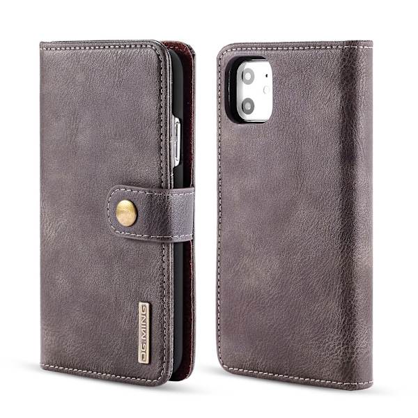 DG.MING 2-in-1 Magnet Wallet iPhone 11 Brown