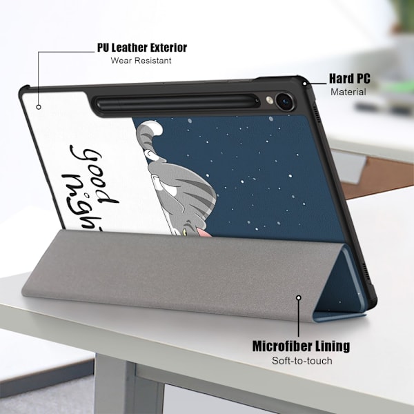 Samsung Galaxy Tab S9 Fodral Tri-fold Katt