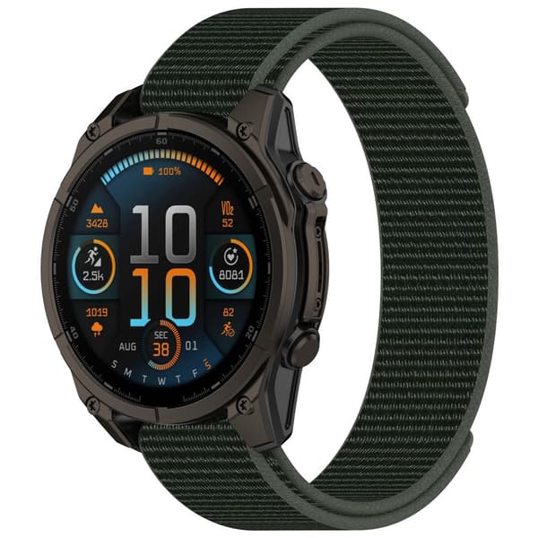 Nylonranneke Garmin Fenix 8 Pro 47mm Vihreä