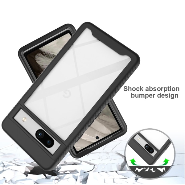 360 Full Cover Edge Case Google Pixel 7a Svart