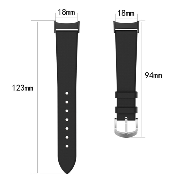 Ægte Læderrem Fitbit Charge 6 Sort