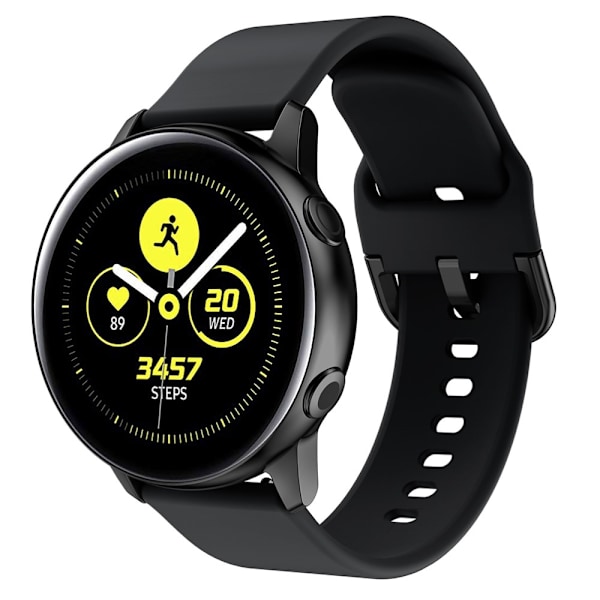 Soft Silikonarmband Samsung Galaxy Watch Active Svart