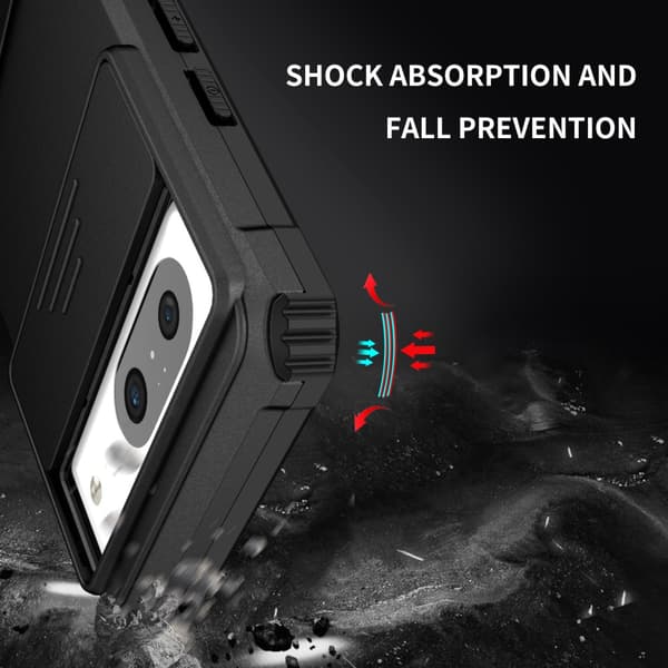 Kickstand Cover Google Pixel 8 Kamerabeskyttelse Sort