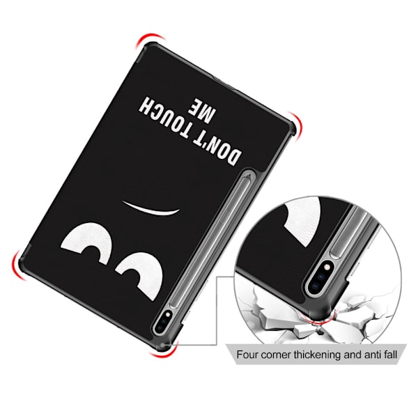 Samsung Galaxy Tab S7 Plus/S8 Plus Etui Tri-fold Don't Touch M