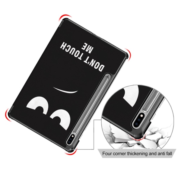 Samsung Galaxy Tab S7 Plus/S8 Plus Fodral Tri-fold Don't Touch M