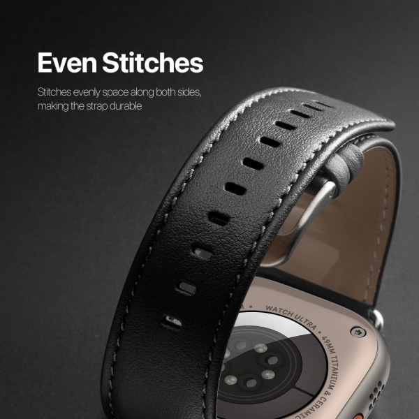 Dux Ducis Leather Armband Apple Watch 38/40/41 mm Black