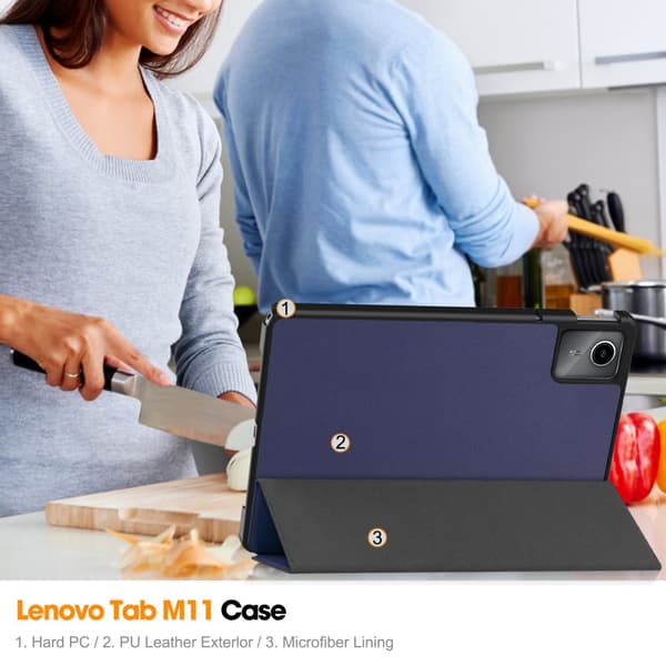 Lenovo Tab M11 Etui Tri-fold Blå