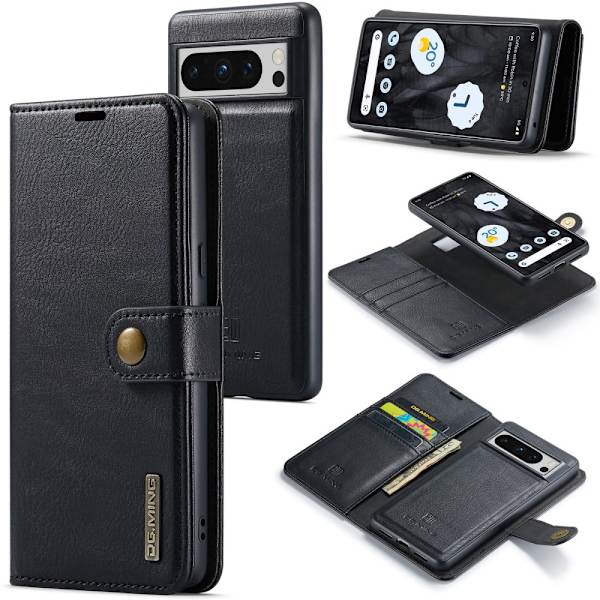 DG.MING 2-in-1 Magnet Wallet Google Pixel 8 Pro Black