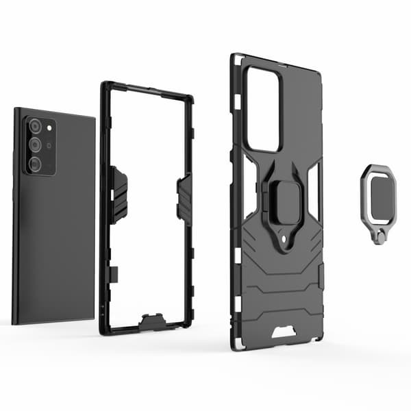 Hybridskal Fingerring Galaxy Note 20 Ultra Svart