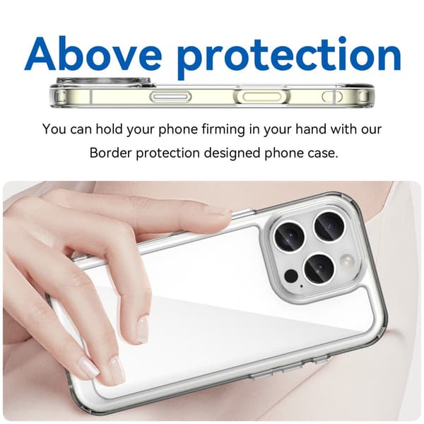 Hybrid Edge Skal iPhone 16 Pro Transparent