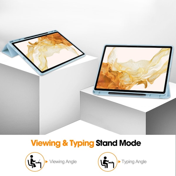 Samsung Galaxy Tab S10 Plus Kotelo Tri-Fold Kynäpidikkeellä Sininen
