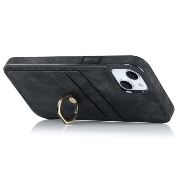 iPhone 14 Kortlomme Skal Ring Sort