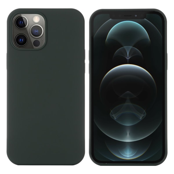 MagSafe-silikonikuori iPhone 12/12 Pro, tummanvihreä