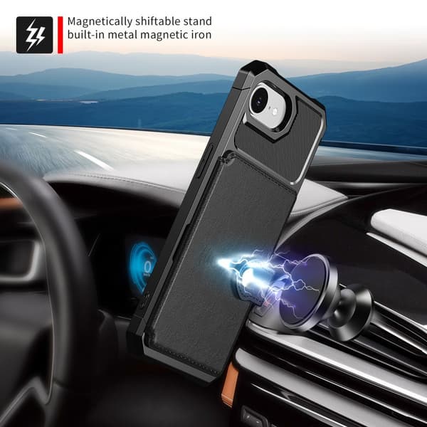 Multi-Slot Case iPhone 16e Svart