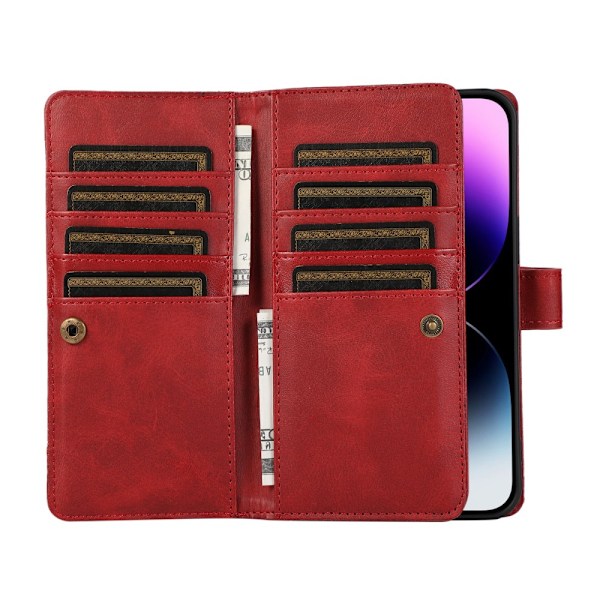 Lompakkokotelo Multi-Slot iPhone 16 Pro Max Punainen