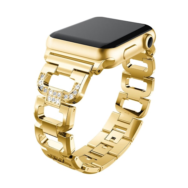 Rhinestone-metallrem för Apple Watch 38/40/41 mm Guld