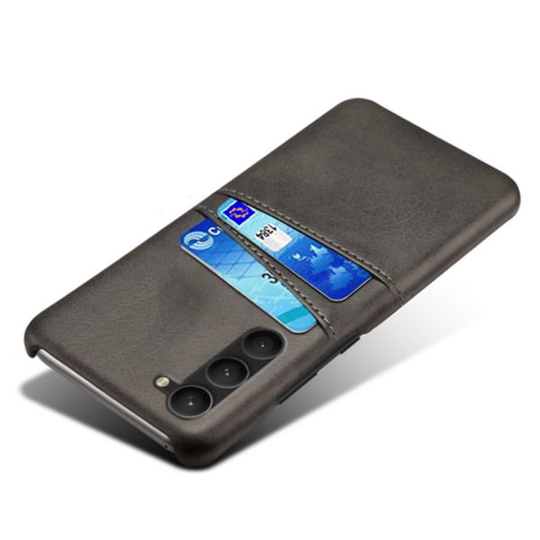 Nahkakuori Korttitasku Samsung Galaxy S23 Plus Musta