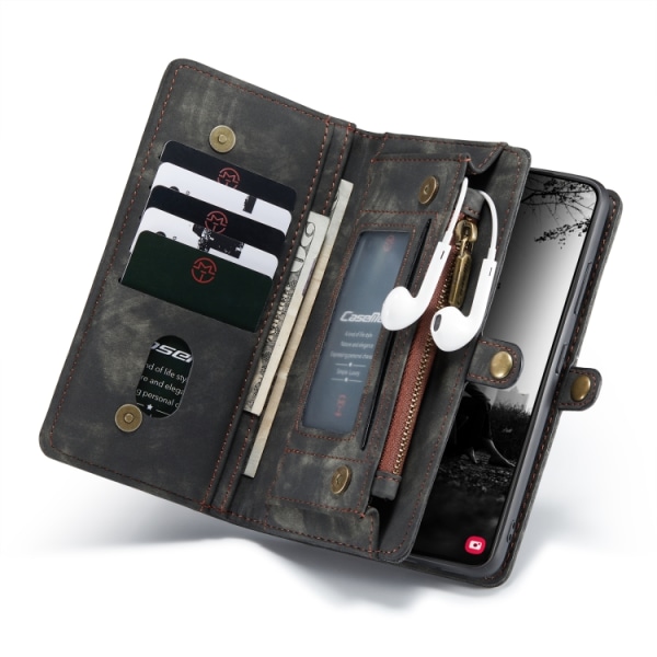CaseMe Multi-Slot 2 i 1 Pungetui Galaxy S22 Plus Sort