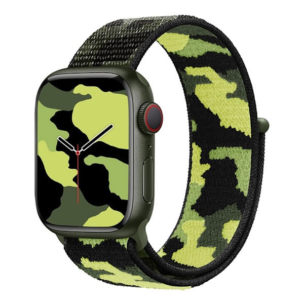 Nylonarmbånd Apple Watch Series 10 42mm Camouflage Grøn