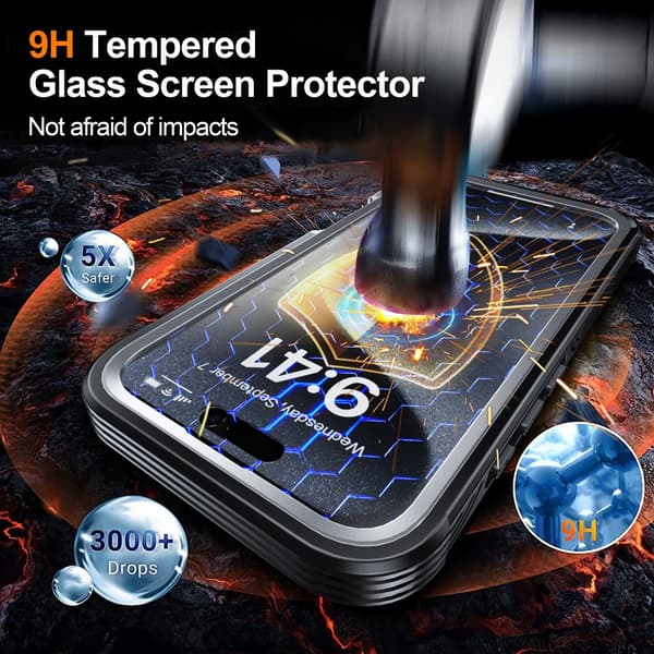 Ultra Full Protection MagSafe -kotelo iPhone 16 musta