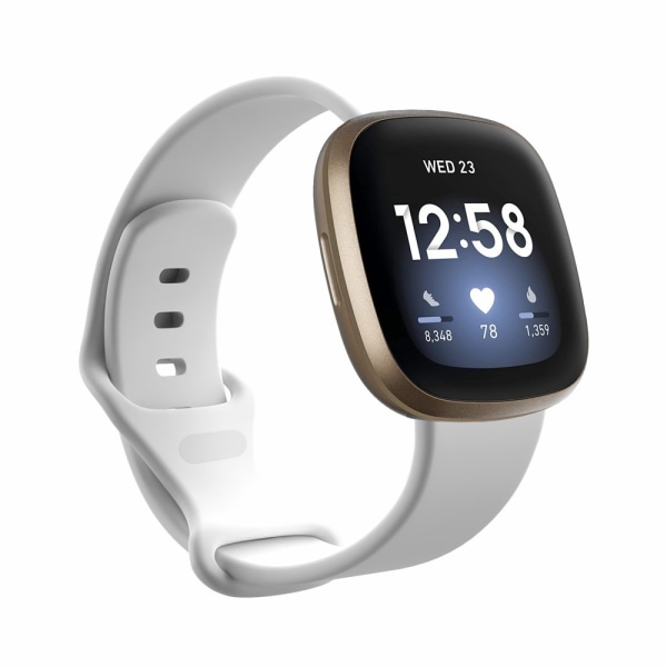 Silikone armbånd Fitbit Versa 3/Sense White