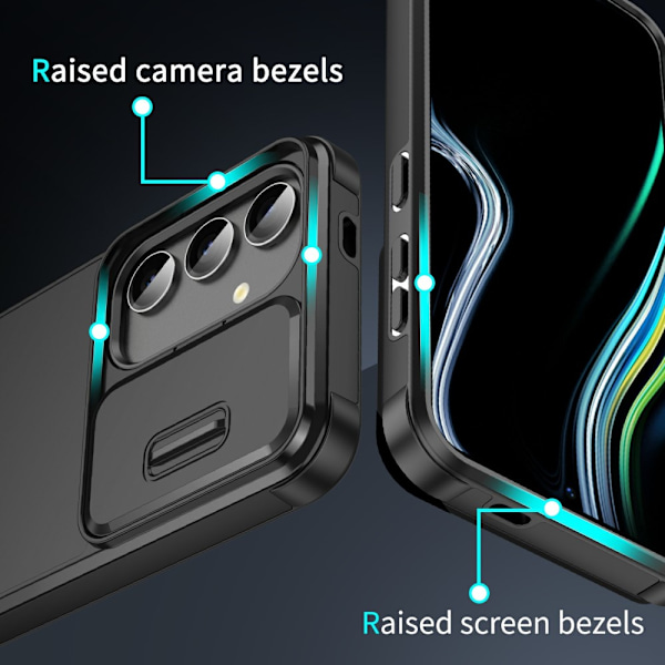 Samsung Galaxy S25 Plus Skal Kameraskydd Svart