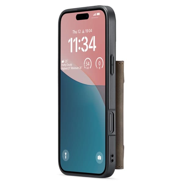 DG.MING 2-i-1 Magnetiskt Skal Med Kortfack iPhone 16 Brun