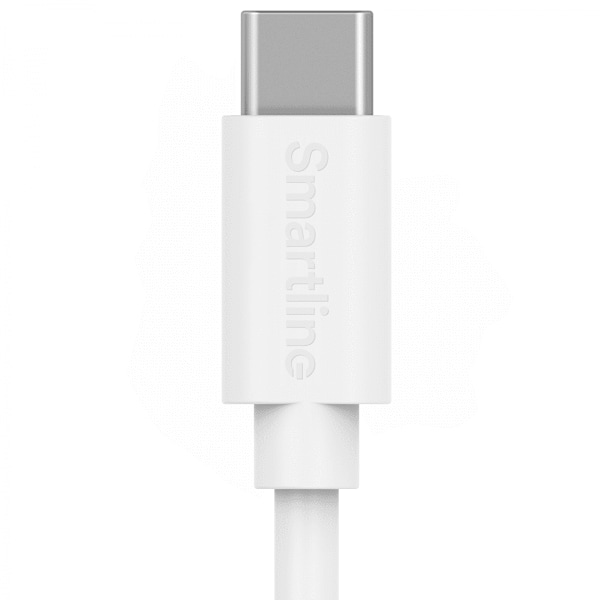 Smartline Lightning-kabel til USB-C 3A 2m Hvid