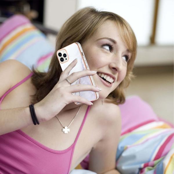TPU Skal iPhone 15 Pro Vit Marmor