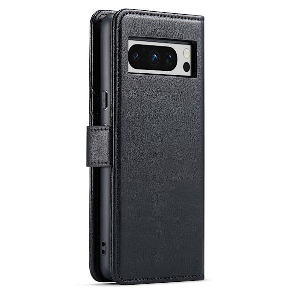 DG.MING 2-in-1 Magnet Plånbok Google Pixel 8 Pro Musta