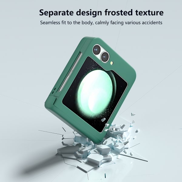 Hårdt cover med gummieret hængselbeskyttelse til Samsung Galaxy Z Flip 6 Grøn