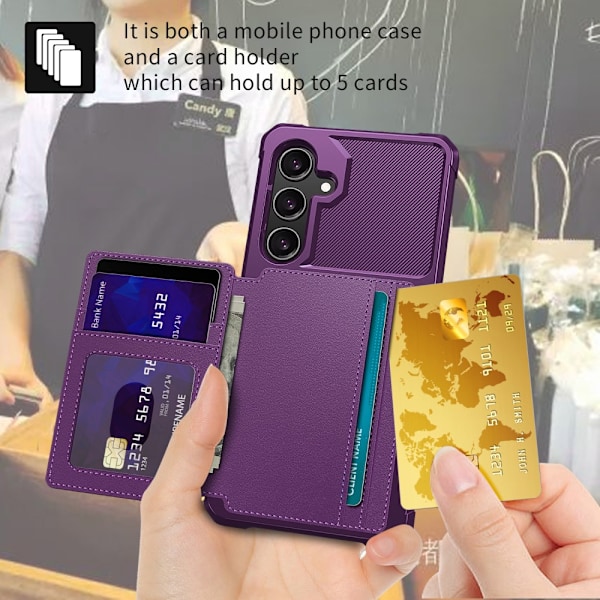Multi-Slot Etui Samsung Galaxy S25 Lilla