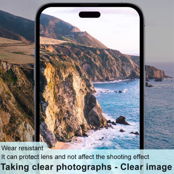 Imak Hærdet Glas Linsebeskyttelse iPhone 15/iPhone 15 Plus Sort