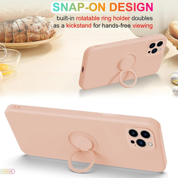 iPhone 16 Pro Max Skal Med Ringholder Rosa