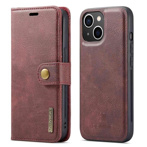 DG.MING 2-in-1 Magnet Wallet iPhone 14 Plus Red