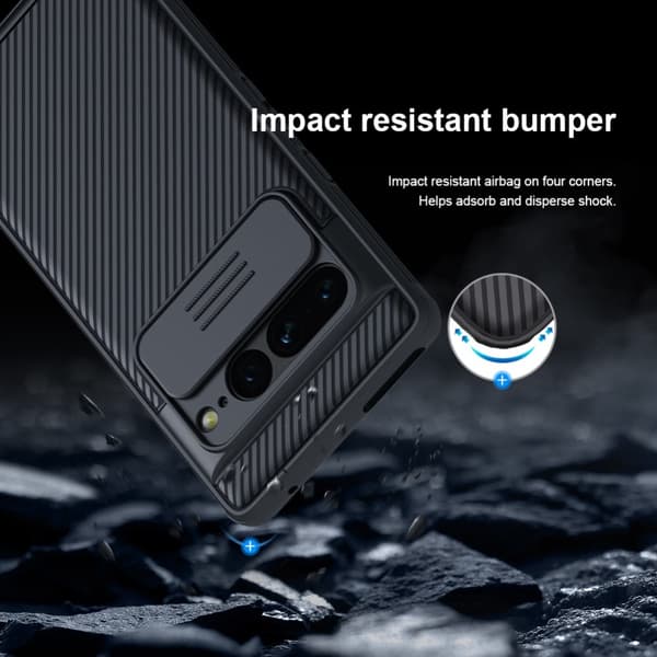 Nillkin CamShield -kuori Google Pixel 7 Prolle, musta